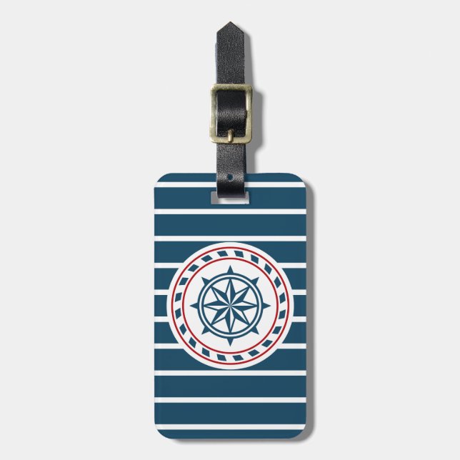 Nautical design luggage tag (Front Vertical)
