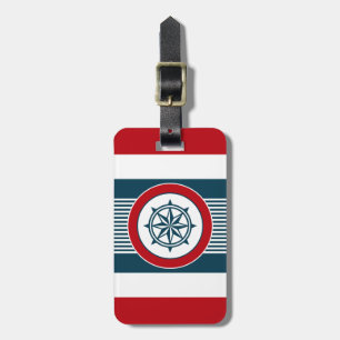 Nautical design luggage tag