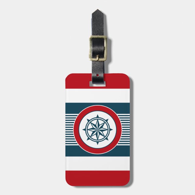 Nautical design luggage tag (Front Vertical)