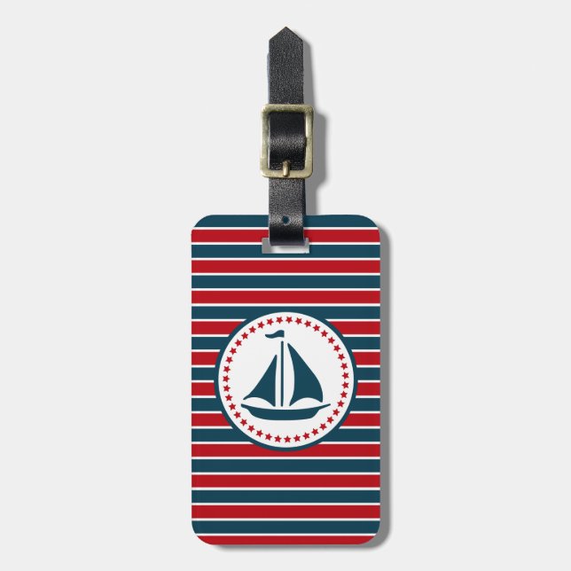 Nautical design luggage tag (Front Vertical)