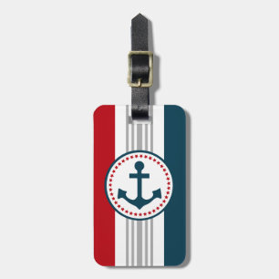 Nautical design luggage tag