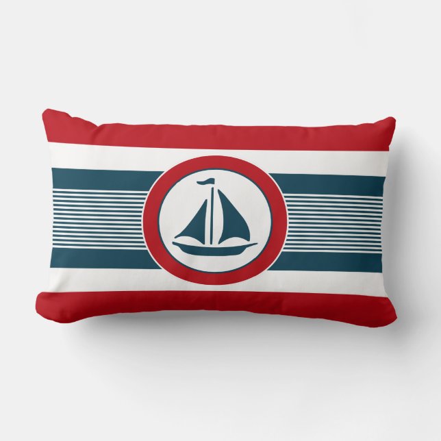 Nautical design lumbar cushion (Front)