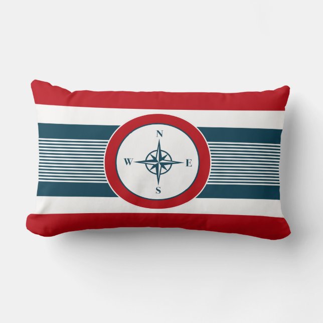 Nautical design lumbar cushion (Front)