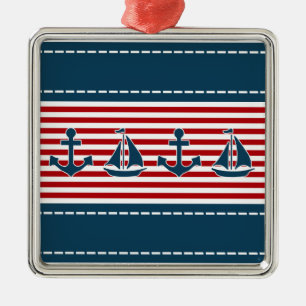 Nautical design metal tree decoration