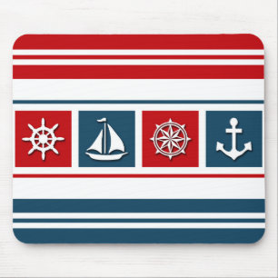 Nautical design mouse pad