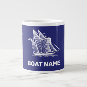 Nautical Design Navy Blue Cloth Mug