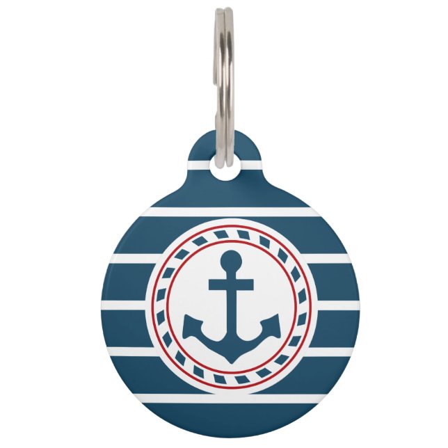 Nautical design pet tag (Front)