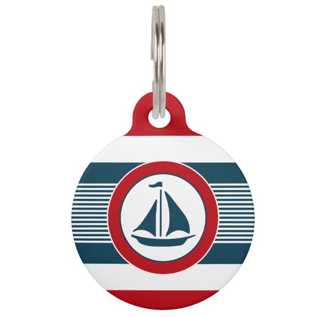 Nautical design pet tag (Front)