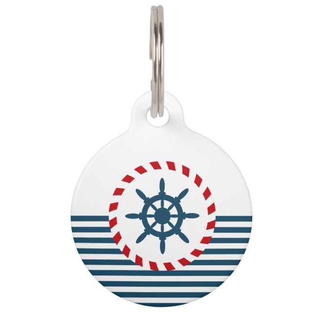 Nautical design pet tag (Front)