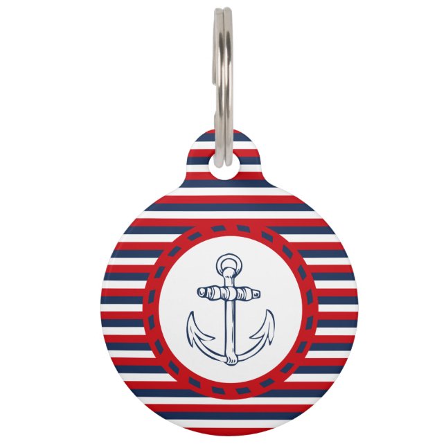 Nautical design pet tag (Front)