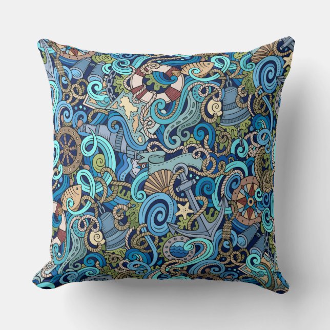 Nautical Design Pillow (Front)