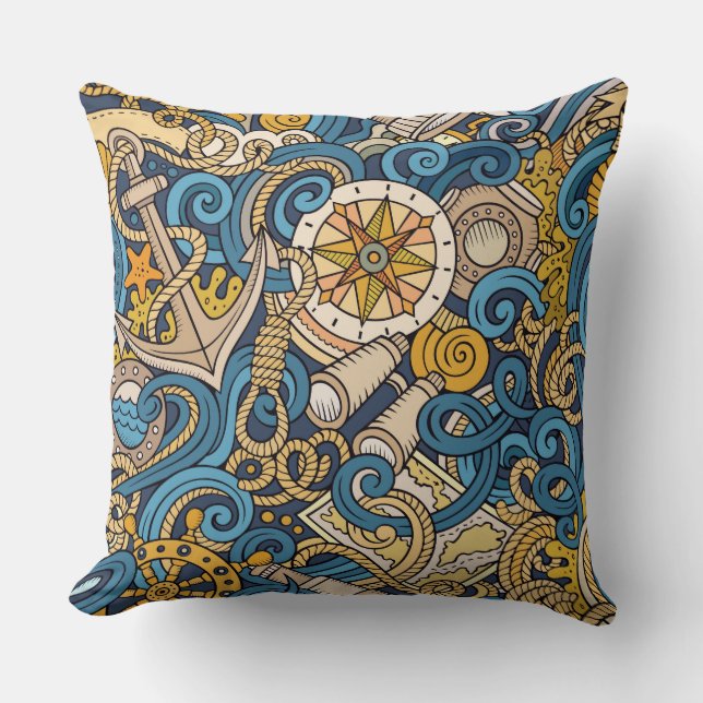 Nautical Design Pillow (Front)