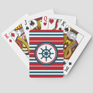 Nautical design playing cards