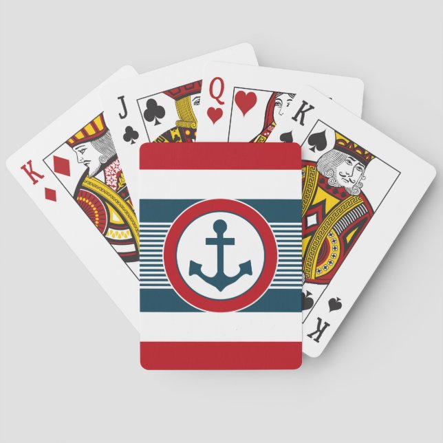 Nautical design playing cards (Back)