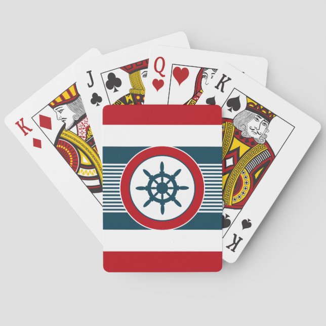 Nautical design playing cards (Back)