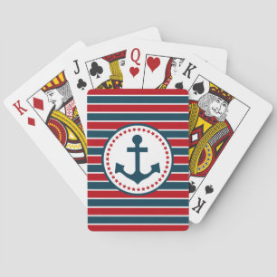 Nautical design playing cards