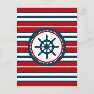 Nautical design postcard