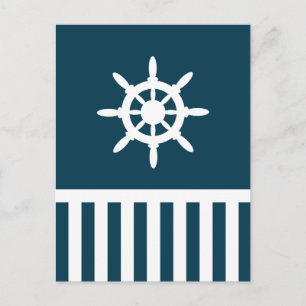 Nautical design postcard