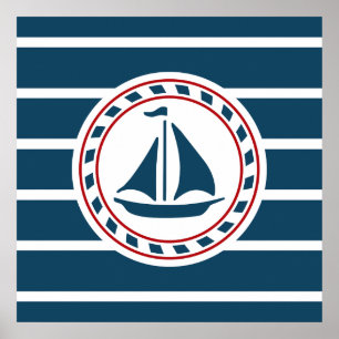 Nautical design poster
