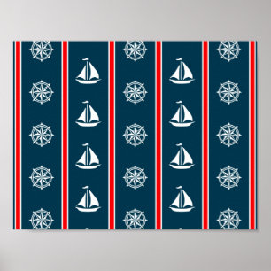Nautical design poster