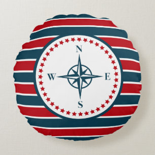 Nautical design round cushion