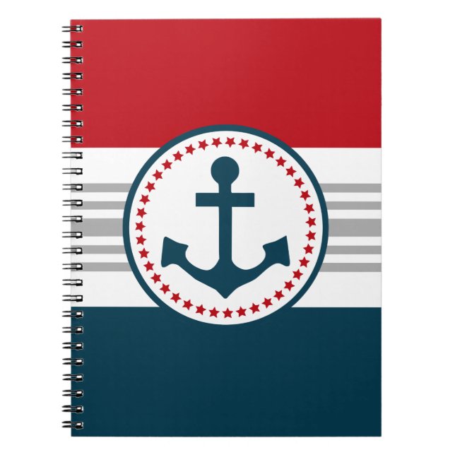 Nautical design spiral notebook (Front)