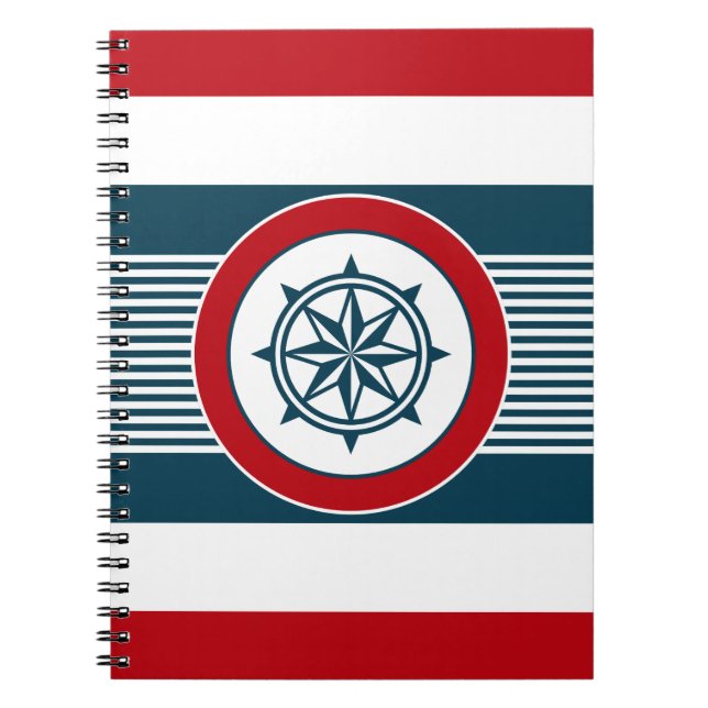 Nautical design spiral notebook (Front)