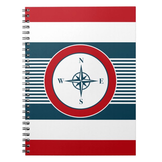 Nautical design spiral notebook (Front)