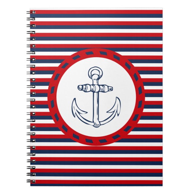 Nautical design spiral notebook (Front)