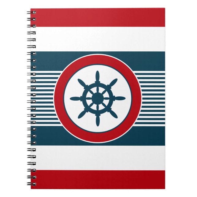 Nautical design spiral notebook (Front)