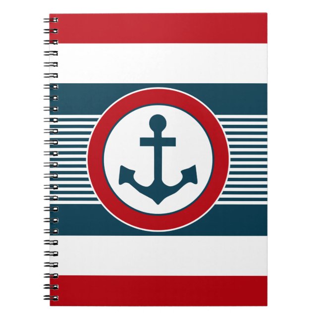 Nautical design spiral notebook (Front)