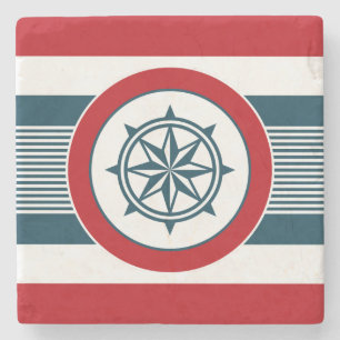 Nautical design stone coaster