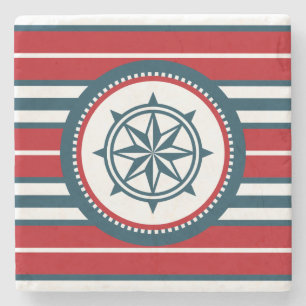 Nautical design stone coaster