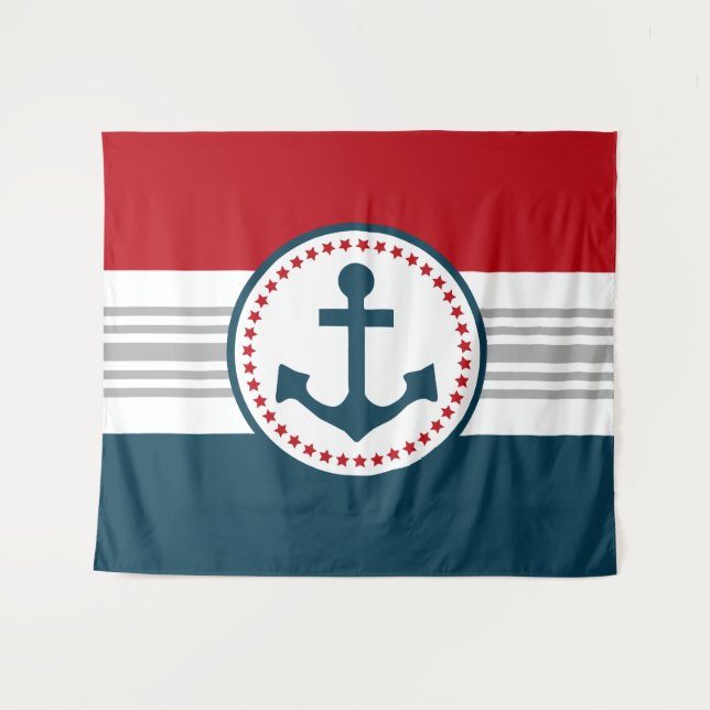Nautical design tapestry (Front (Horizontal))