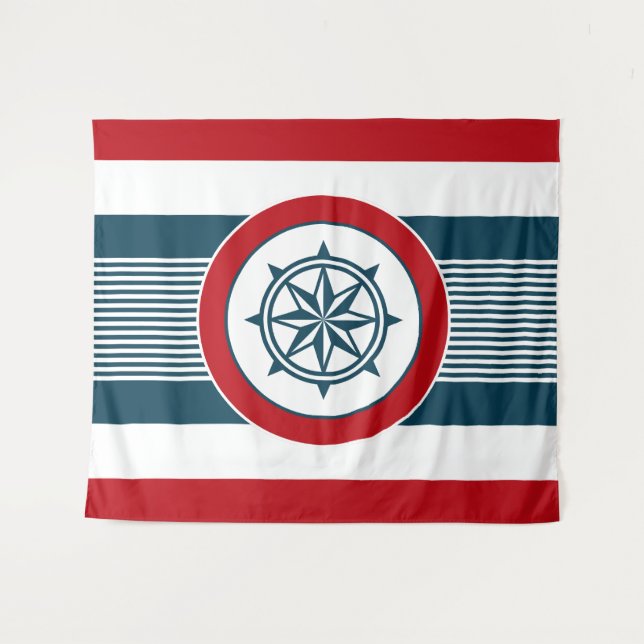 Nautical design tapestry (Front (Horizontal))