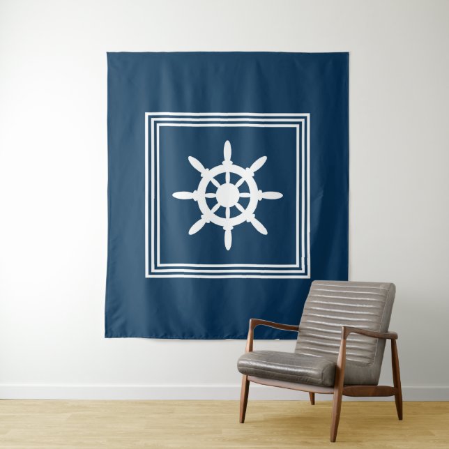 Nautical design tapestry (In Situ)