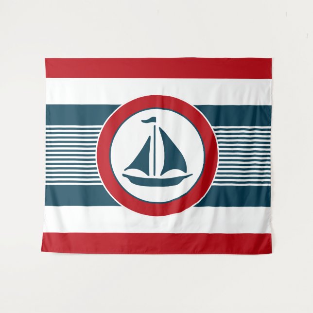 Nautical design tapestry (Front (Horizontal))