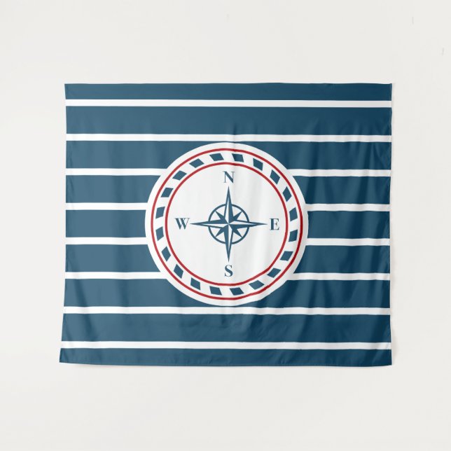 Nautical design tapestry (Front (Horizontal))
