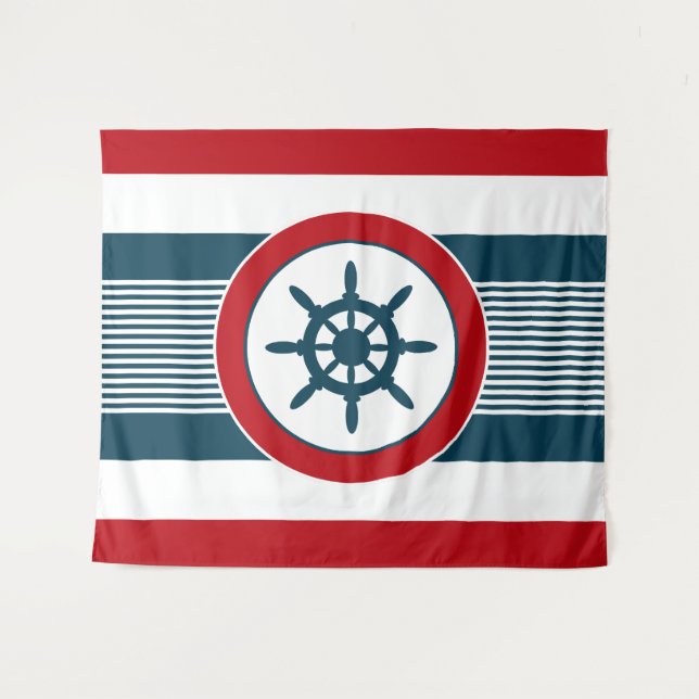 Nautical design tapestry (Front (Horizontal))