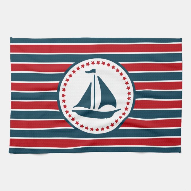Nautical design tea towel (Horizontal)