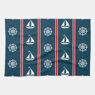 Nautical design tea towel