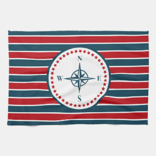 Nautical design tea towel