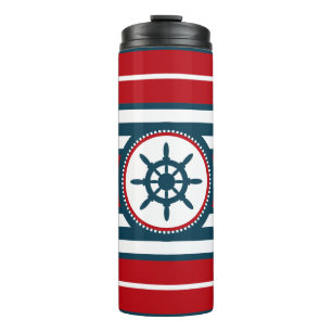 Nautical design thermal tumbler