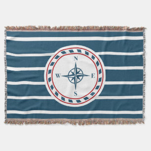 Nautical design throw blanket