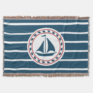 Nautical design throw blanket