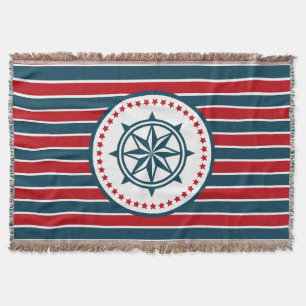 Nautical design throw blanket