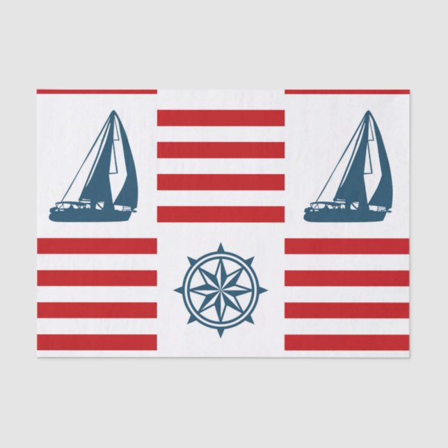 Nautical design tissue paper (Front)