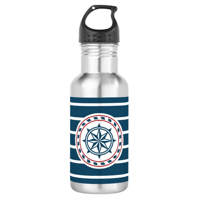 Nautical design water bottle (Front)