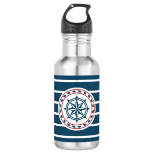 Nautical design water bottle