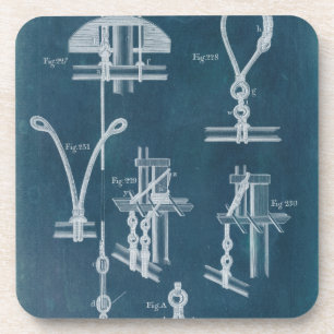 Nautical Detail Blueprint IV Coaster